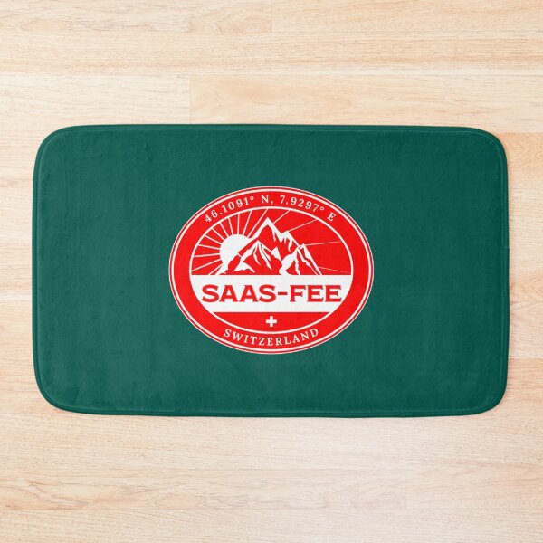 Item preview, Saas-Fee, Switzerland. Outdoor Seal with Coordinates _amp_ Swiss Flag designed and sold by SiennaGemma.