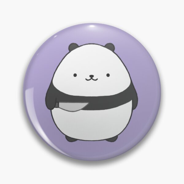 Item preview, stabby panda (purple bg) designed and sold by DesignByJennyyy.