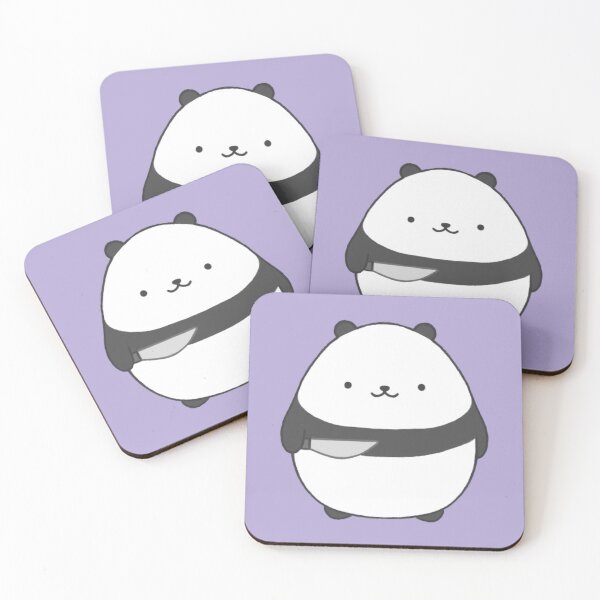 Item preview, stabby panda (purple bg) designed and sold by DesignByJennyyy.