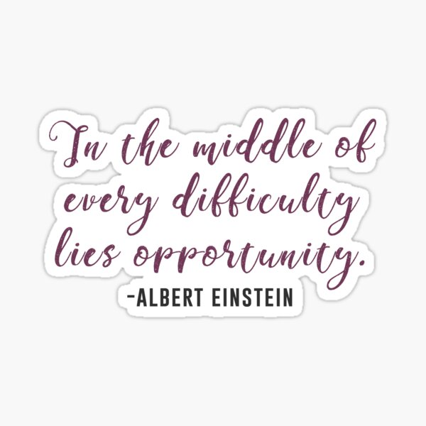 Albert Einstein Quote Sticker