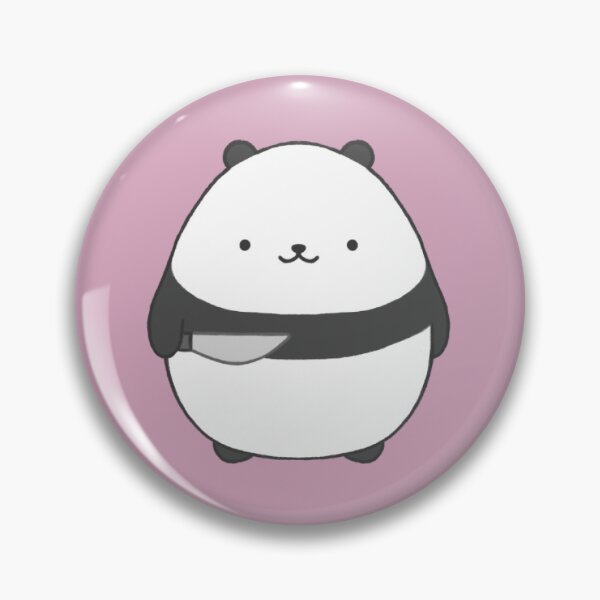 Item preview, stabby panda (pink bg) designed and sold by DesignByJennyyy.