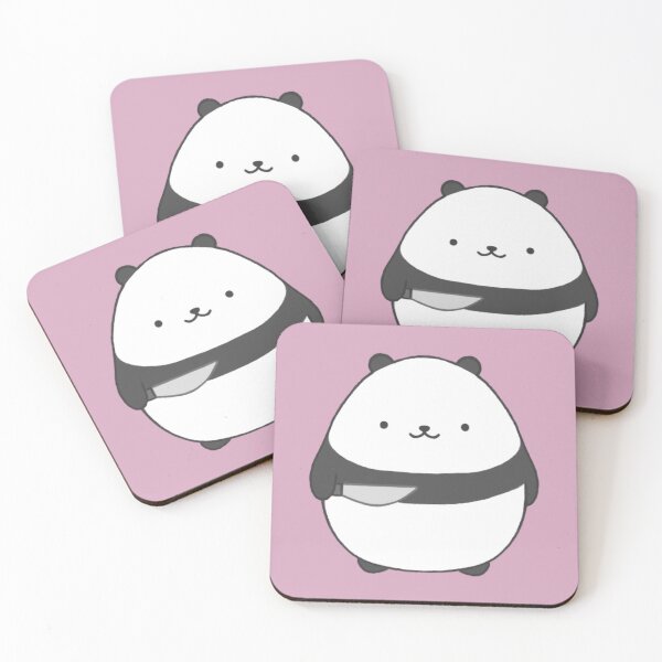 Item preview, stabby panda (pink bg) designed and sold by DesignByJennyyy.