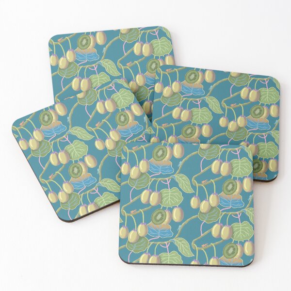 Item preview, Kiwi on kiwi branches with beetles. designed and sold by Andrea Snuggs.