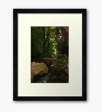 Leura Cascade Crossing Bridge Framed Print