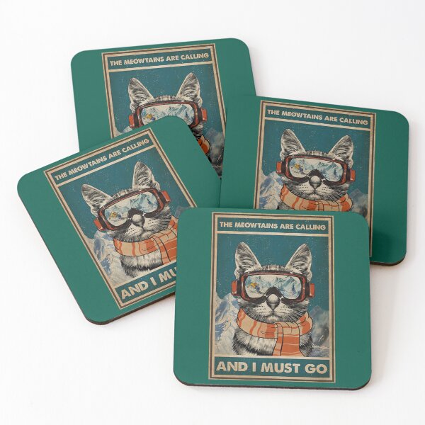 Item preview, Skiing The meowtains are calling and i must go Cat   designed and sold by SiennaGemma.