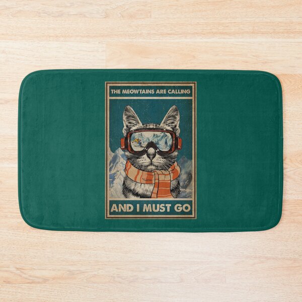 Item preview, Skiing The meowtains are calling and i must go Cat   designed and sold by SiennaGemma.