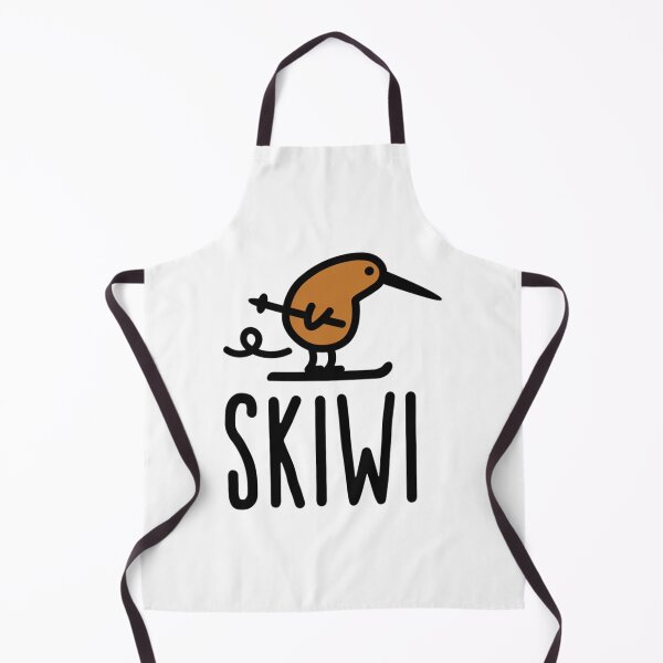Item preview, Skiwi funny kiwi New Zealand bird ski cartoon designed and sold by SiennaGemma.