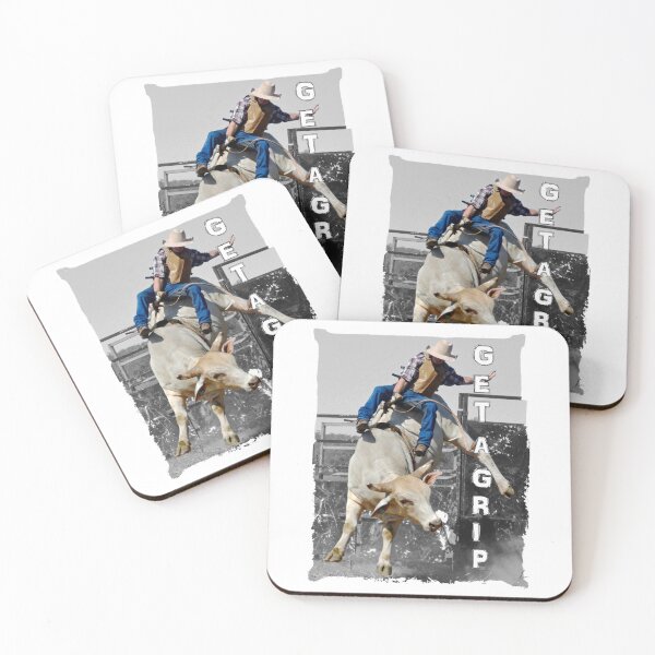 Item preview, GET A GRIP. BULL RIDING     designed and sold by shirtivestoredd.