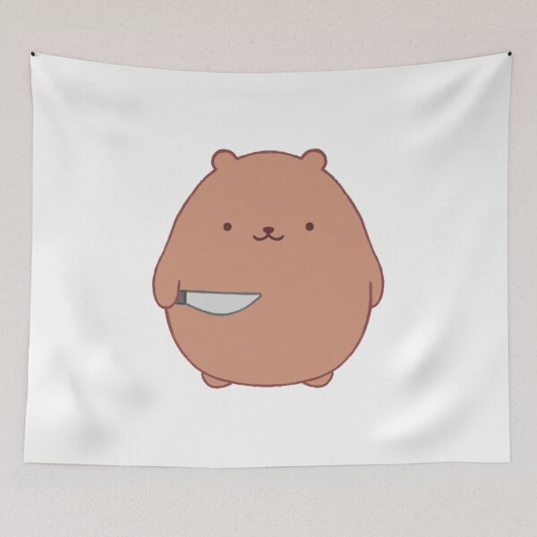 Item preview, stabby bear (white bg) designed and sold by DesignByJennyyy.