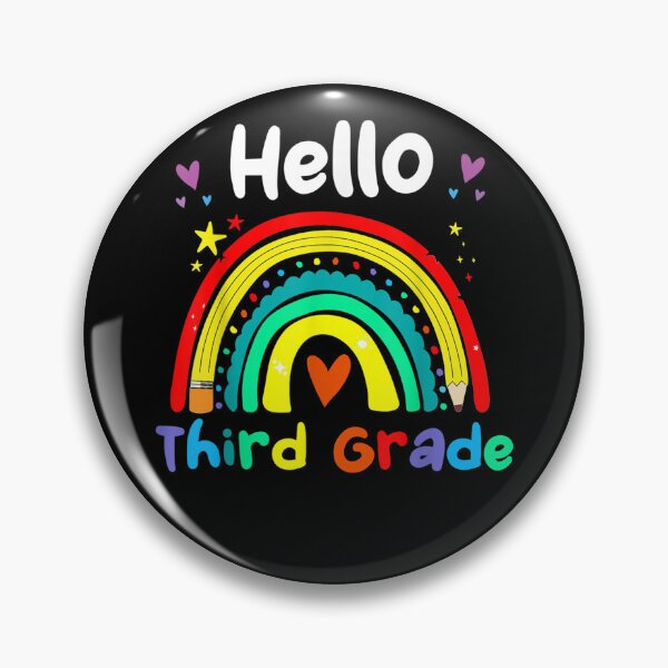 Item preview, Hello Third Grade Rainbow Back To School Teacher Kids  designed and sold by vergiebee.