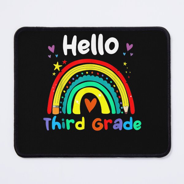 Item preview, Hello Third Grade Rainbow Back To School Teacher Kids  designed and sold by vergiebee.