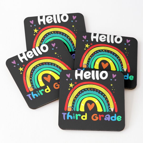 Item preview, Hello Third Grade Rainbow Back To School Teacher Kids  designed and sold by vergiebee.