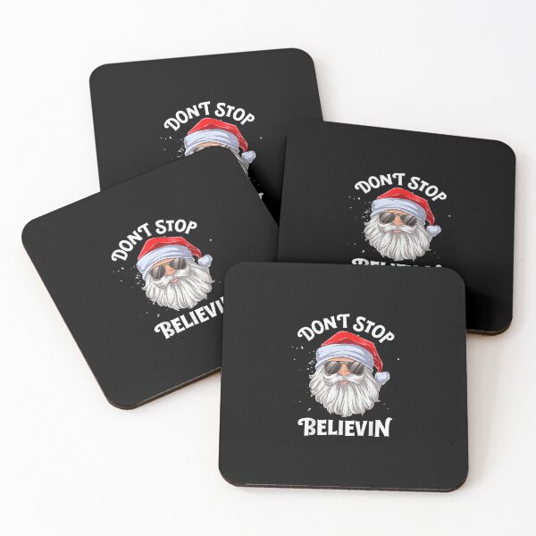 Item preview, Don't Stop Believin Santa Funny Christmas Boys Kids Gifts T-Shirt designed and sold by BlustRudeger.