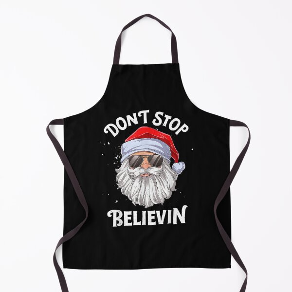 Item preview, Don't Stop Believin Santa Funny Christmas Boys Kids Gifts T-Shirt designed and sold by BlustRudeger.