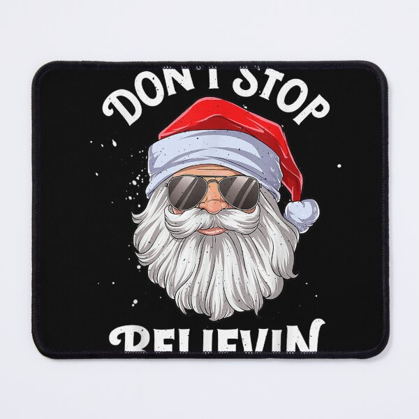 Item preview, Don't Stop Believin Santa Funny Christmas Boys Kids Gifts T-Shirt designed and sold by BlustRudeger.
