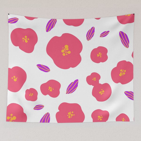 Item preview, Organic Pink Violet Flowers Leaves designed and sold by risingrocket.