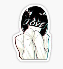 LOVE Sad Japanese Aesthetic Sticker