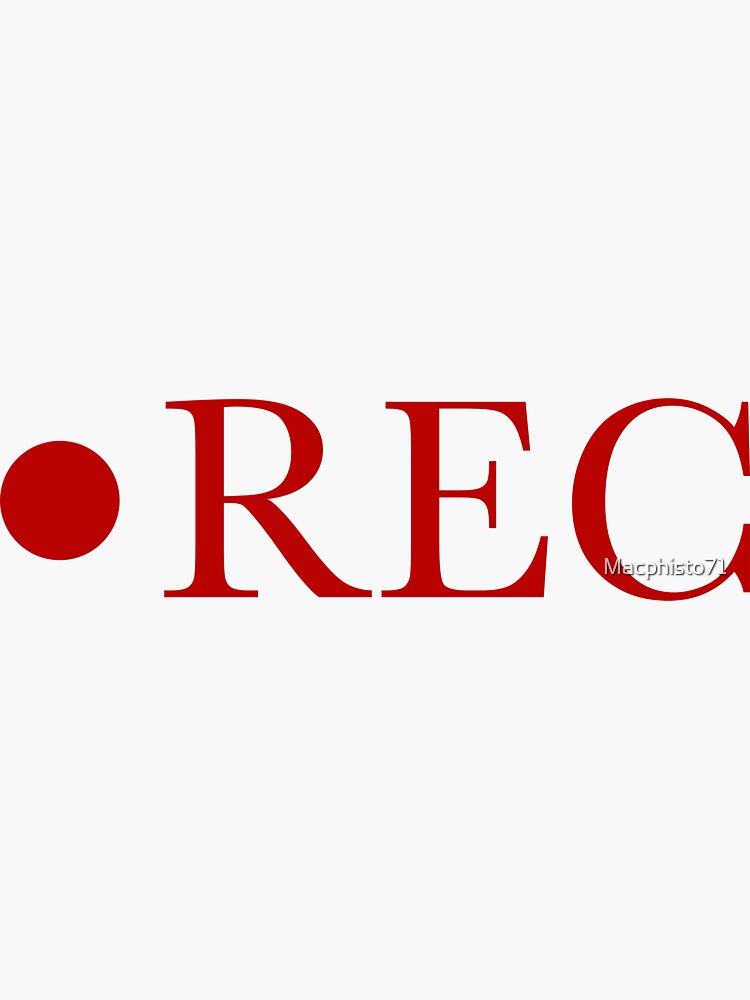 "Rec Record Filmmaker Director Funny Sayings Quotes" Sticker for Sale