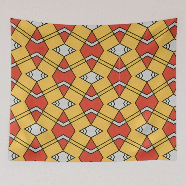 Item preview, Geometrical Yellow and Red Abstract Pattern designed and sold by theredsharp.