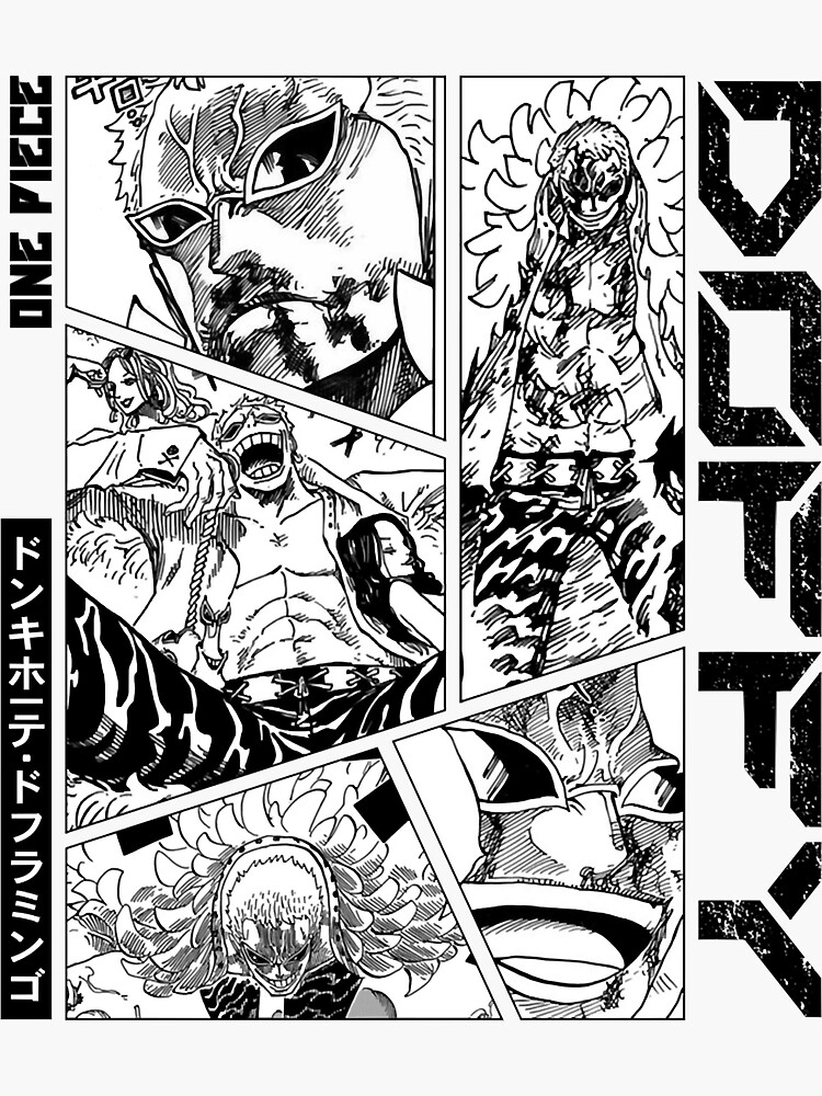 "Doflamingo One Piece" Sticker for Sale by JohnFleischman Redbubble