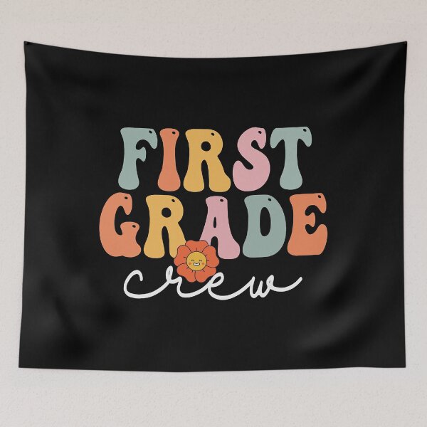 Item preview, First Grade Crew Retro Groovy Vintage First Day Of School designed and sold by colesabrina88.
