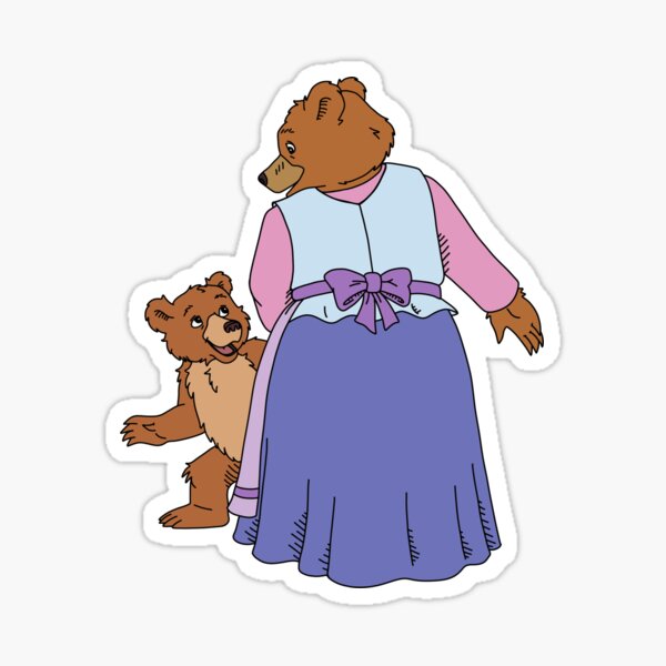 Little Bear with mother fan art Sticker