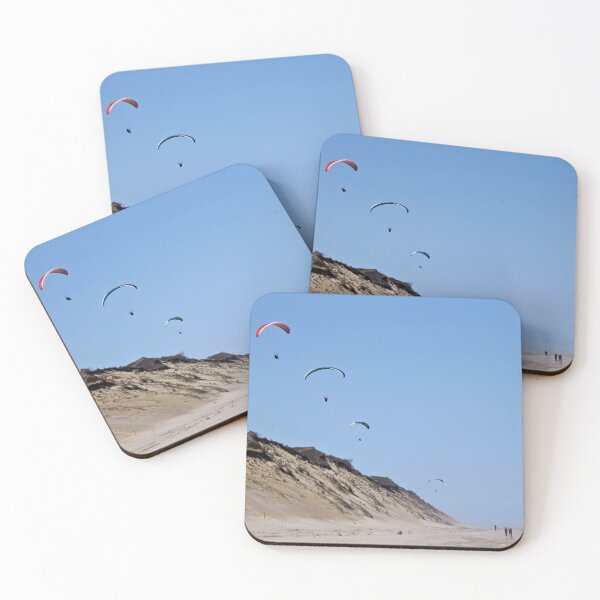 Item preview, Kiteboarders flying over the beach designed and sold by CapeCodWave.