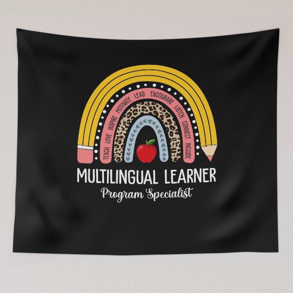 Item preview, Multilingual Learner Program Specialist Rainbow  funny learner teacher student humor designed and sold by elizabethdawnn.