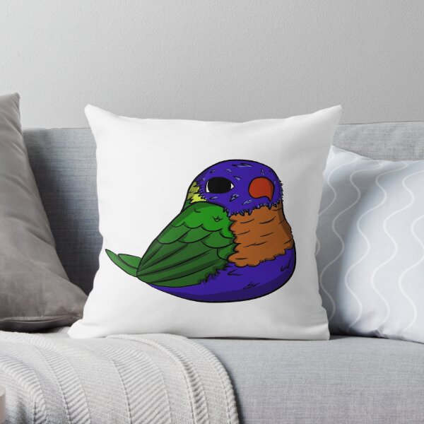 Lorikeet (rainbow) Throw Pillow
