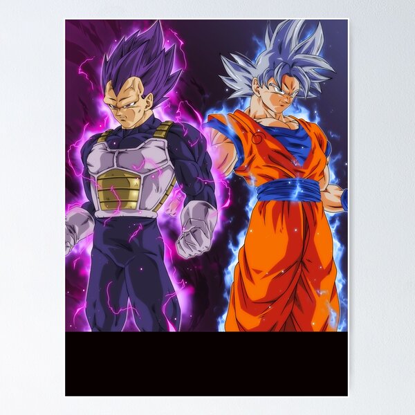 Póster for Sale con la obra «goku ultra instinto y vegeta ultra ego» de ...