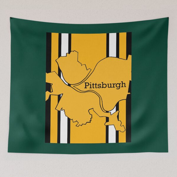 Item preview, Pittsburgh City Map Team Colors Shirts s   designed and sold by Hyusein.