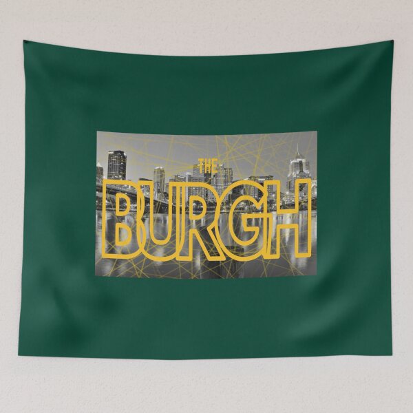 Item preview, Pittsburgh City Skyline Burgh Geometric Print   designed and sold by Hyusein.