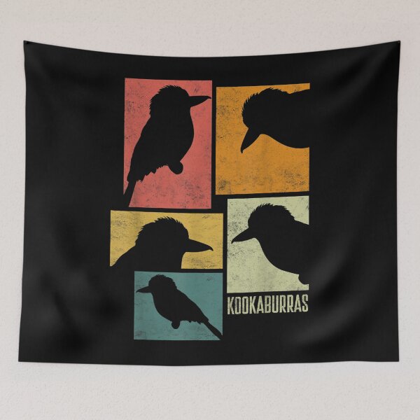 Aperçu de l'œuvre Kookaburra Birder Birdwatcher Ornithologie Oiseaux Silhouettes créée et vendue par scirarmav.