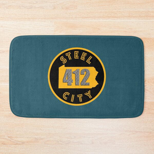 Item preview, Pittsburgh Steel City Retro Pennsylvania Map 412 Circle Shirts s   designed and sold by Hyusein.