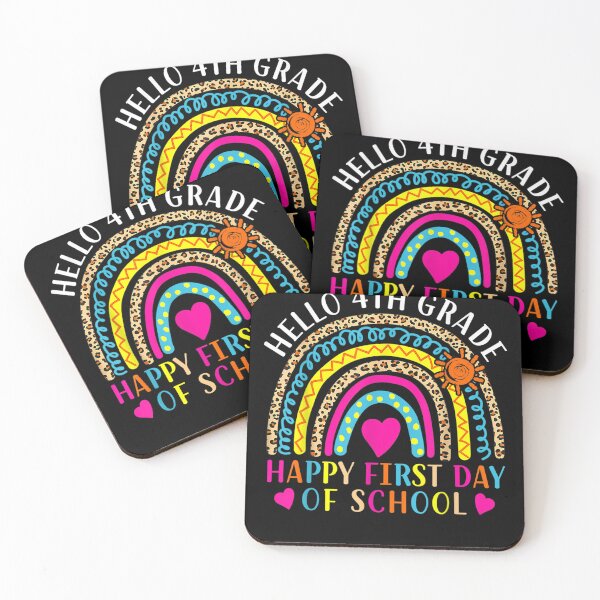 Item preview, Happy First Day Hello Fourth Grade Teachers Students Rainbow  designed and sold by judyufmi.