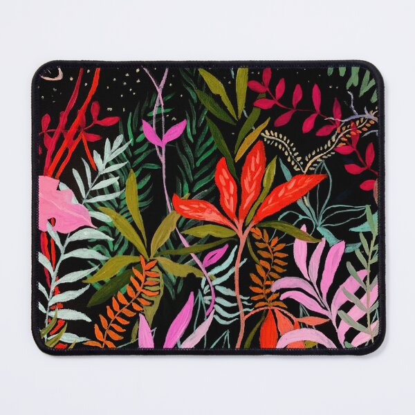 Item preview, Art of Night Plants - Oil and Acrylic Painting of Nature - Bright Abstract Flowers Image designed and sold by ArtProvocation.