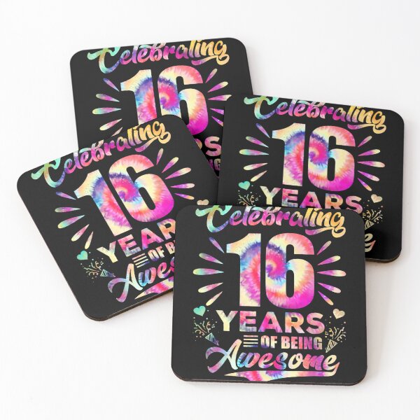 Item preview, 16 Years Of Being Awesome 16 Years Old 16th Birthday Tie Dye  designed and sold by judyufmi.
