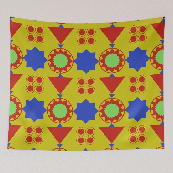 Item preview, Colorful Geometrical Multiple Shapes Pattern designed and sold by theredsharp.