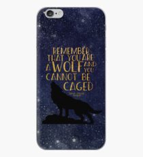 Remember that you are a wolf and you cannot be caged iPhone Case