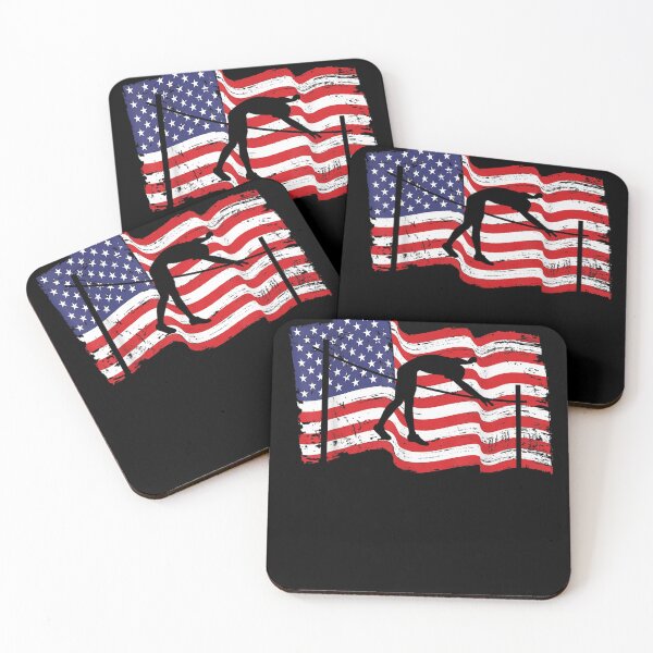 Item preview, Pole Vaulting Pole Jump Track And Field America Usa Flag  designed and sold by scirarmav.