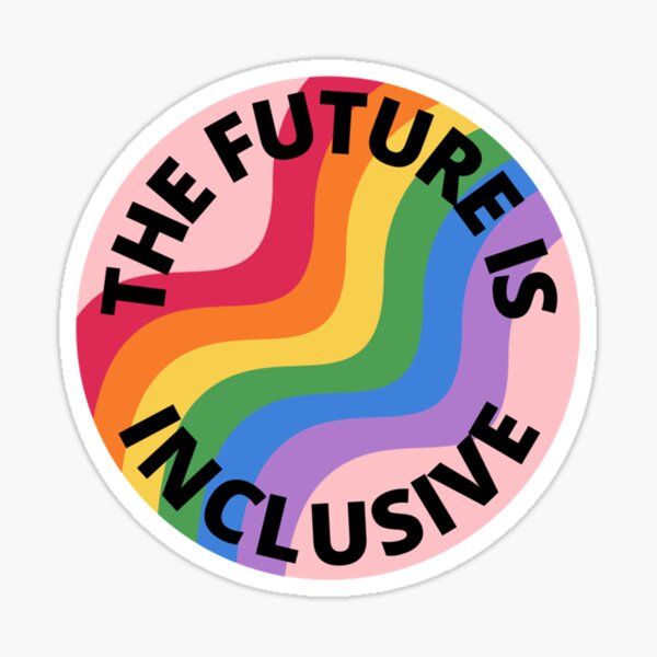 Item preview, The Future Is Inclusive Pride Rainbow Pink   designed and sold by feralchildren99.