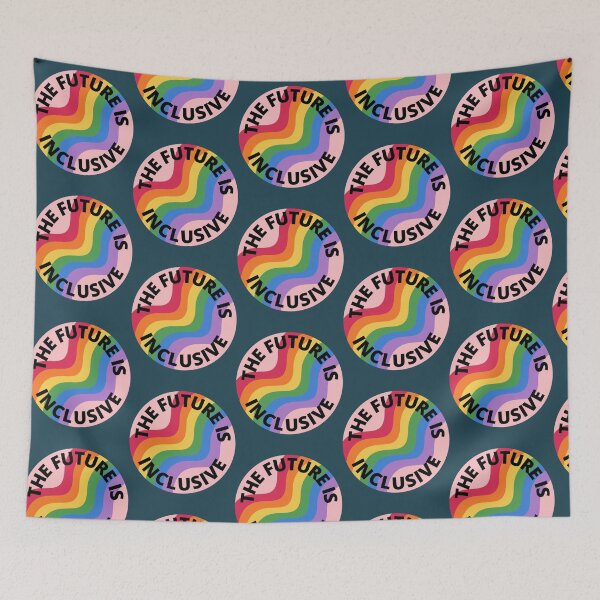 Artikelvorschau, Die Zukunft ist inklusive Pride Rainbow Pink entworfen und verkauft von feralchildren99.