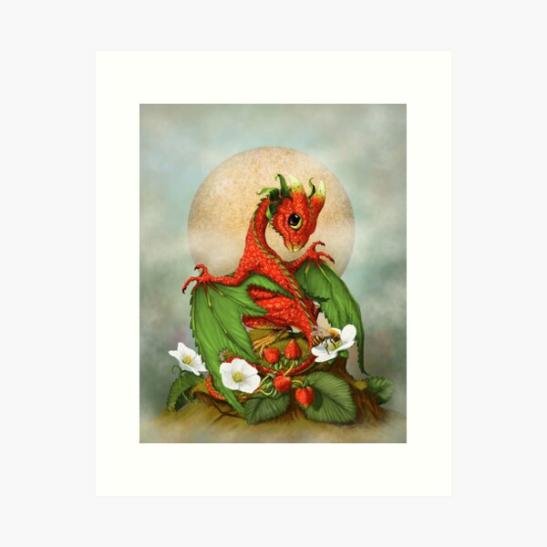 Strawberry Dragon Art Print