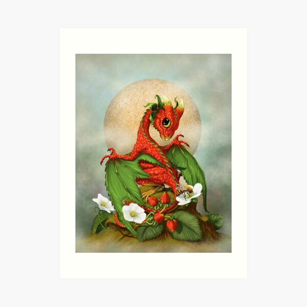 Strawberry Dragon Art Print