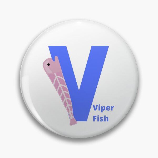 Item preview, V for Viper Fish - Alphabet and Sea Animals designed and sold by CherieTree.