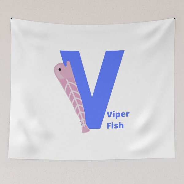 Item preview, V for Viper Fish - Alphabet and Sea Animals designed and sold by CherieTree.