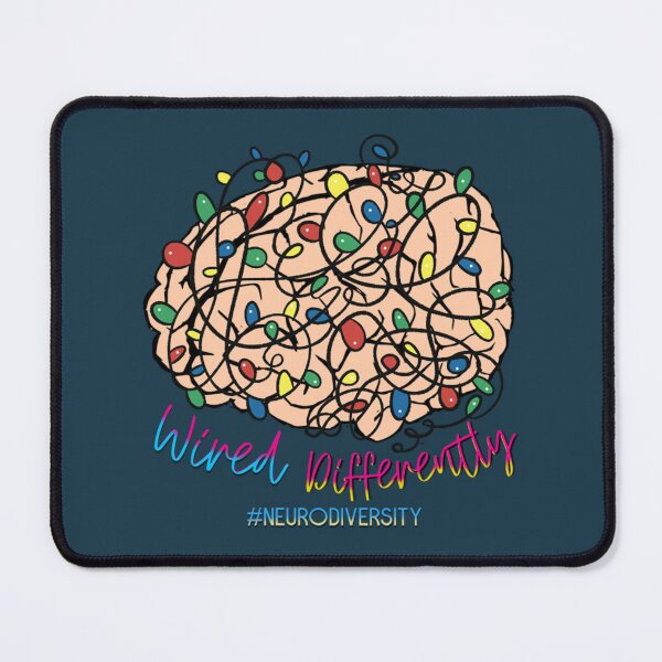 Item preview, Wired Differently - Neurodiversity  Neurodivergence   Inclusiveness Multi Color Brain designed and sold by feralchildren99.