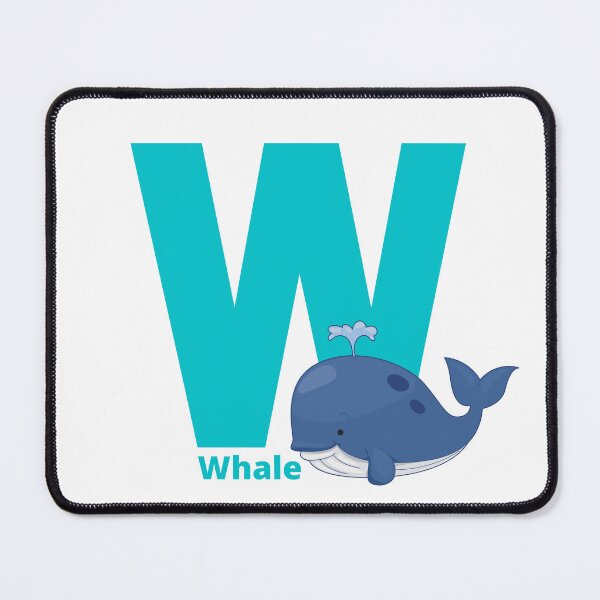 Item preview, W for Whale  - Alphabet and Sea Animals designed and sold by CherieTree.