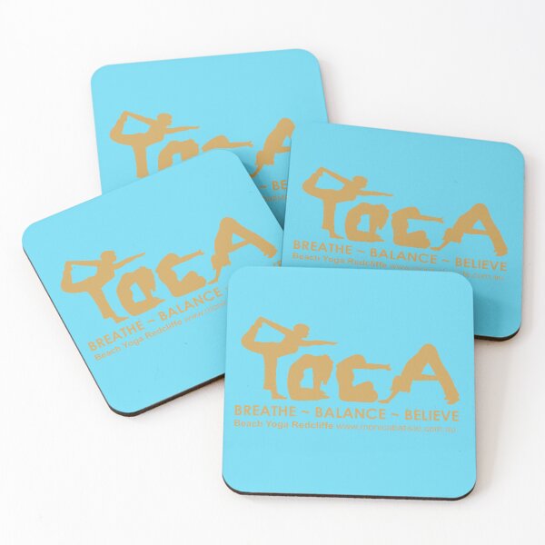 Item preview, YOGA BREATHE BALANCE BELIEVE with BLUE background designed and sold by MonicaArtist.