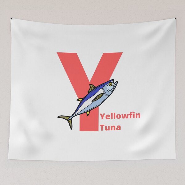 Item preview, Y for Yellowfin Tuna - Alphabet and Sea Animals designed and sold by CherieTree.